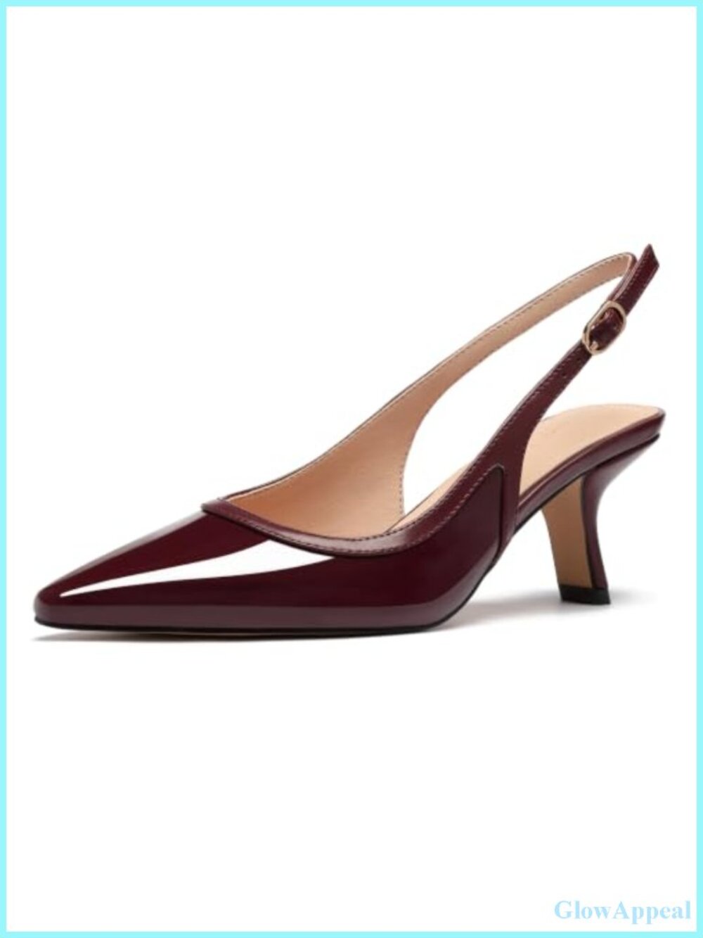 Mary Jane Slingback Heels Chunky Low Heel Pumps Closed Square Toe